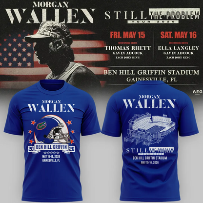 Exclusive Version T-Shirt Signed Morgan Wallen x Florida Gators Football