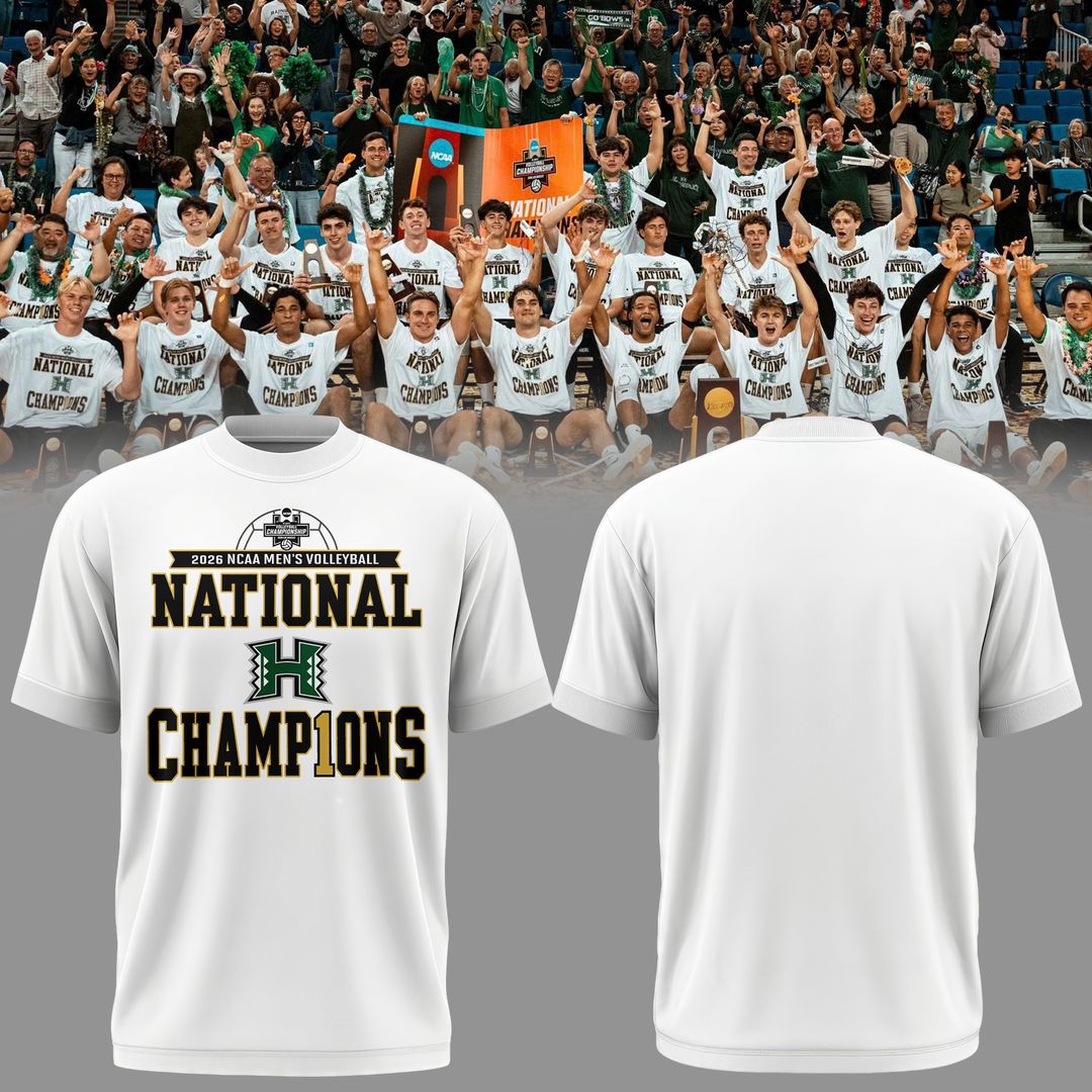 Hawaii Rainbow Warriors Volleyball Men’s NCAA CHAMPIONS 2026 Tshirt