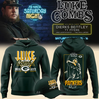 Green Bay Packers x Luke Combs x Country Music 2026 Hoodie