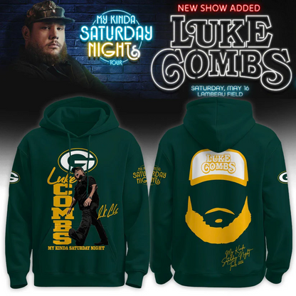 Green Bay Packers x Luke Combs x Country Music 2026 Hoodie