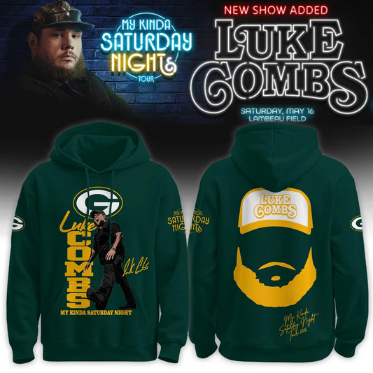 Green Bay Packers x Luke Combs x Country Music 2026 Hoodie