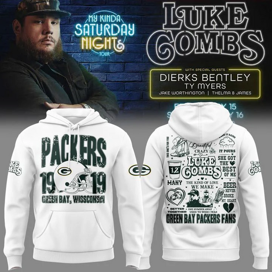 Green Bay Packers x Luke Combs x Country Music 2026 Hoodie