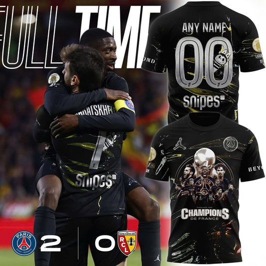 Maillot PSG Jordan Night Edition Champions de France 2025/26 avec flocage personnalisé Labubu – Nom et Numéro Personnalisés