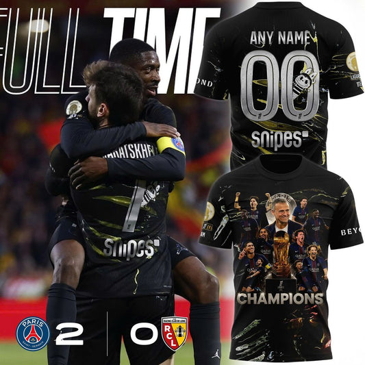 Maillot PSG Jordan Night Edition Champions de France 25/26 avec flocage personnalisé Labubu – Nom et Numéro Personnalisés