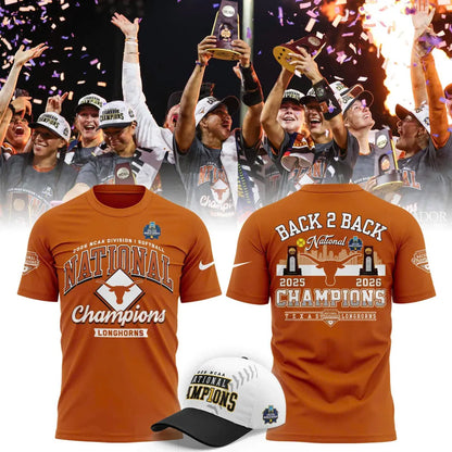 Texas Longhorns Softball 2026 NCAA National Champions Locker Room T-Shirt
