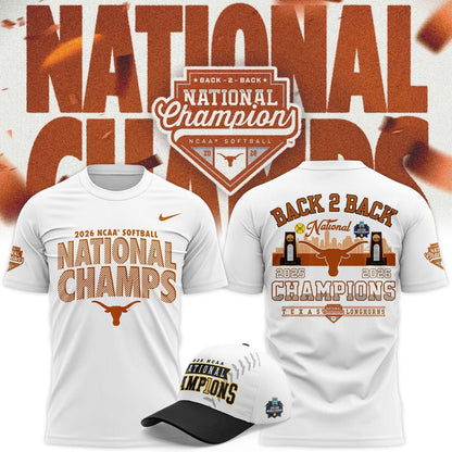 Texas Longhorns Softball 2026 NCAA National Champions Locker Room T-Shirt