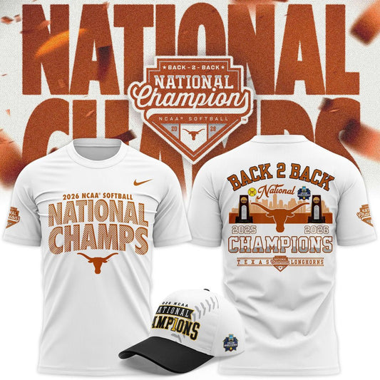 Texas Longhorns Softball 2026 NCAA National Champions Locker Room T-Shirt