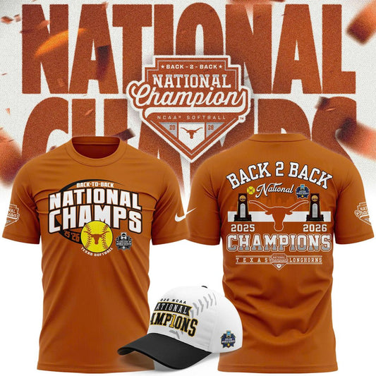 Texas Longhorns Softball 2026 NCAA National Champions Locker Room T-Shirt