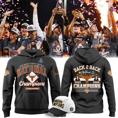 Texas Longhorns Softball 2026 NCAA National Champions Locker Room Hoodie