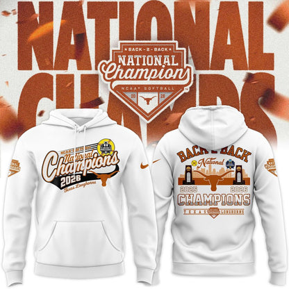 Texas Longhorns Softball 2026 NCAA National Champions Locker Room Hoodie