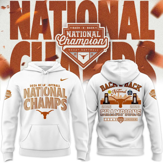 Texas Longhorns Softball 2026 NCAA National Champions Locker Room Hoodie