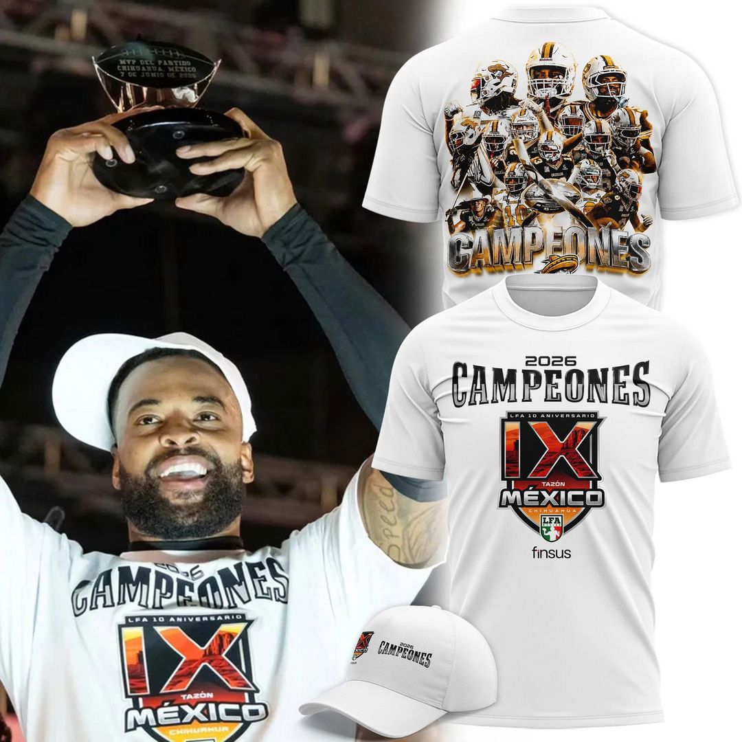 Caudillos de Chihuahua Campeones del Tazón México IX 2026 Camiseta Conmemorativa
