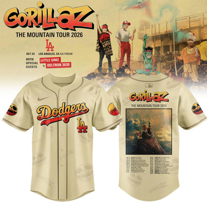 Los Angeles Dodgers x Gorillaz ‘The Mountain Tour 2026’ Limited Edition Jersey