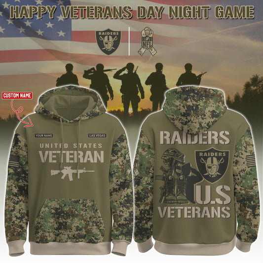 Las Vegas Raiders - Veteran Day 2025 Hoodie Limited Edions