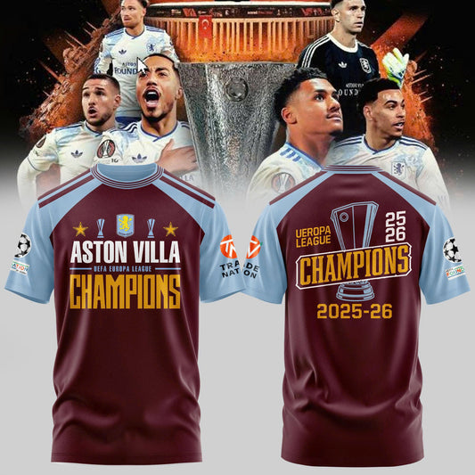 Aston Villa Champions Europa League 25/26 Tshirt