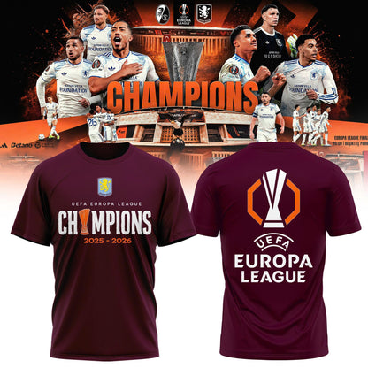 Aston Villa Champions Europa League 25/26 Tshirt